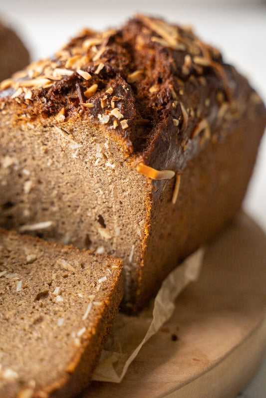 ORGANIC 'BELLY GOOD' BANANA BREAD (GF VEGAN RSF)