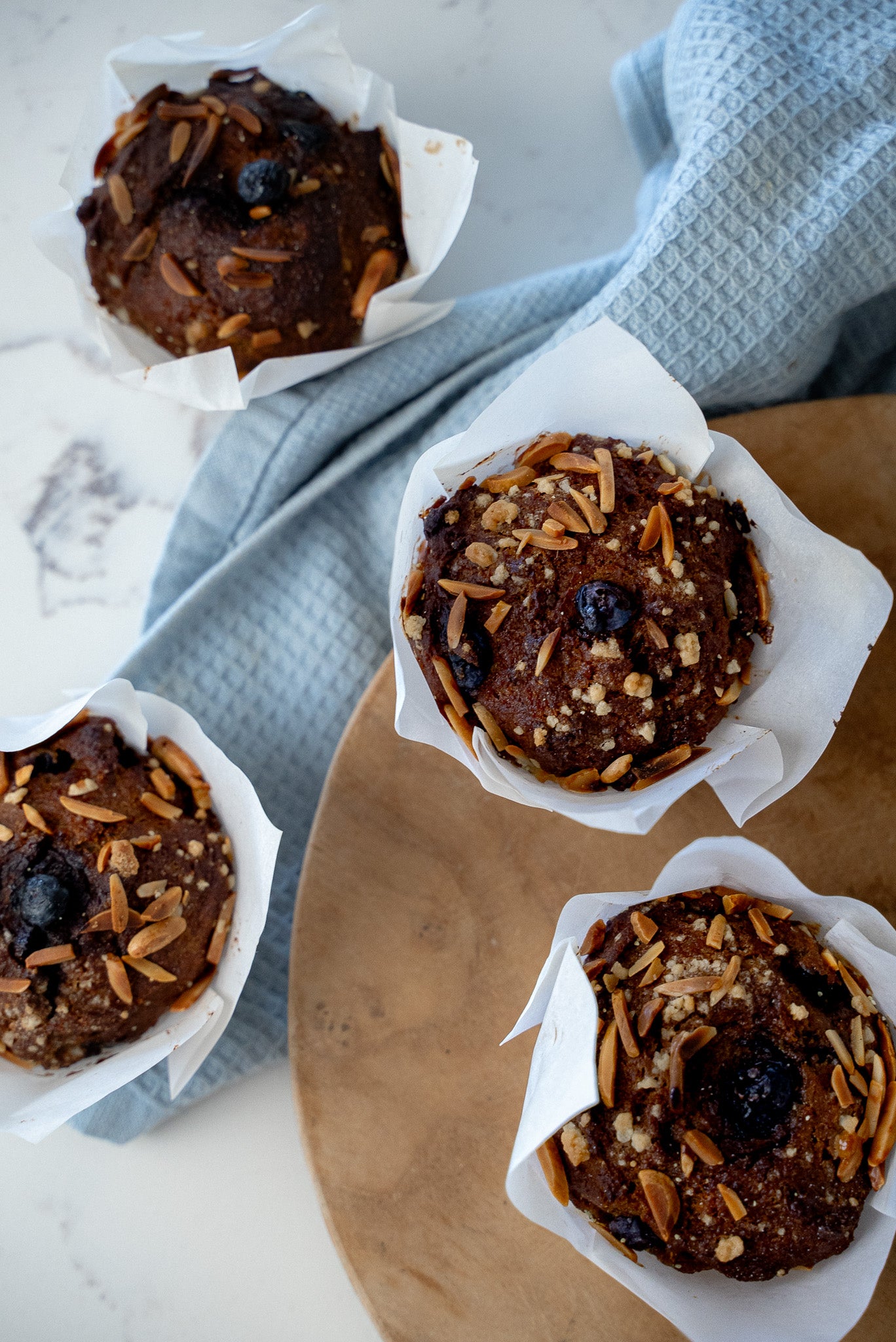 WILD BLUEBERRY & ALMOND MUFFINS x 2 (GF VEGAN)