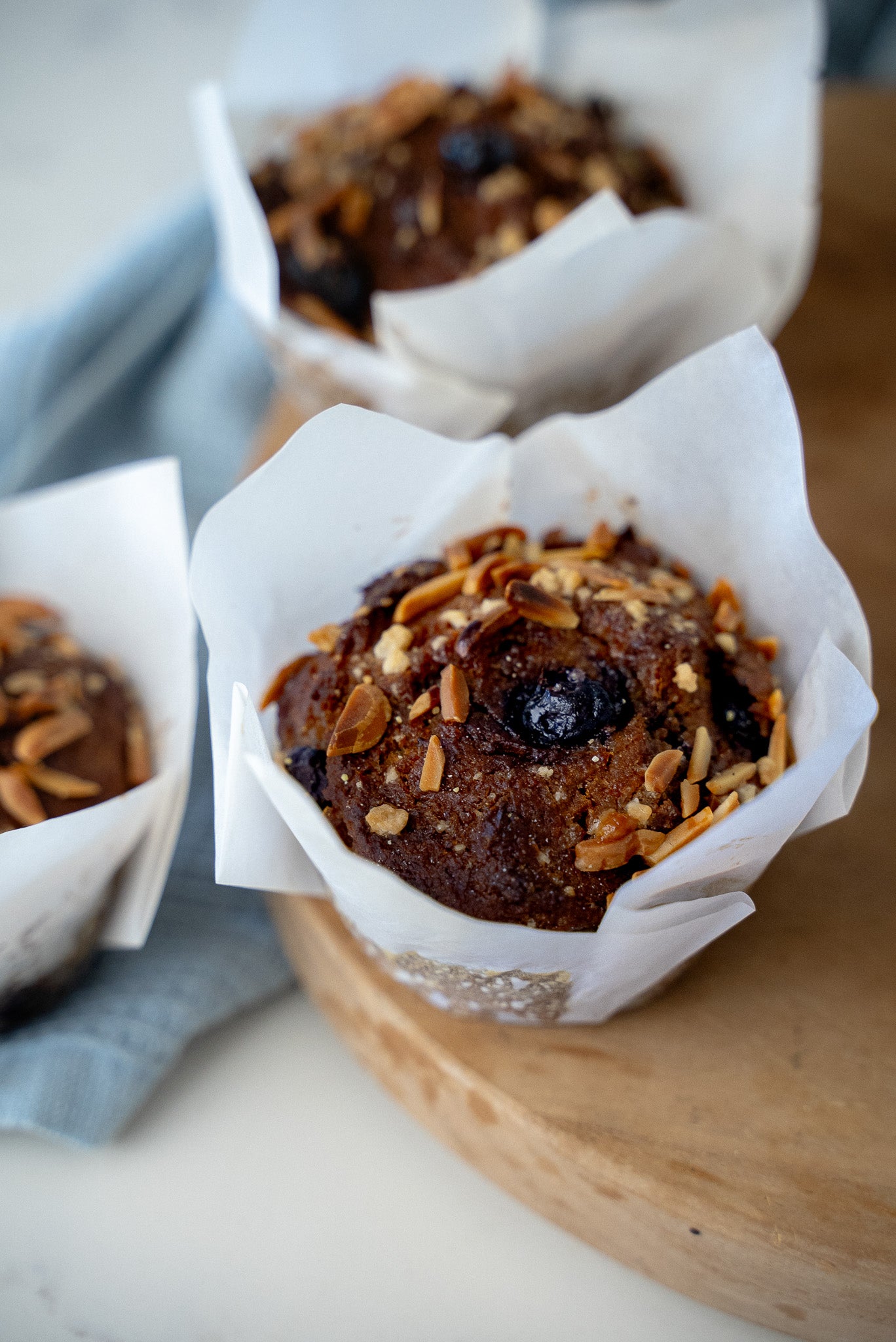 WILD BLUEBERRY & ALMOND MUFFINS x 2 (GF VEGAN)