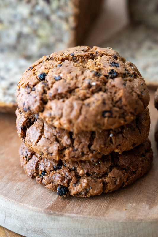 ORGANIC CHOC CHIP PROTEIN COOKIES x 4 (GF VEGAN)