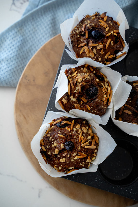 WILD BLUEBERRY & ALMOND MUFFINS x 2 (GF VEGAN)