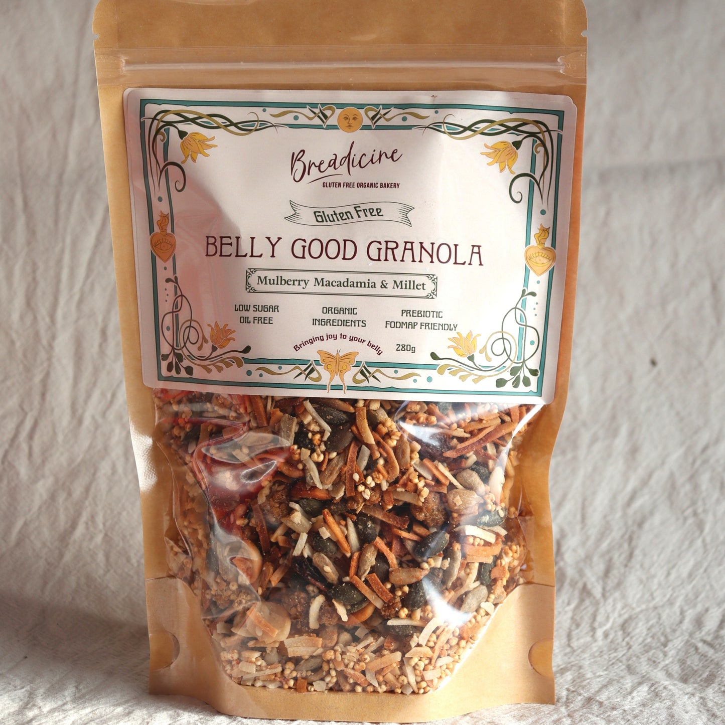 MULBERRY MACADAMIA & MILLET GRANOLA (GF VEGAN FODMAP)