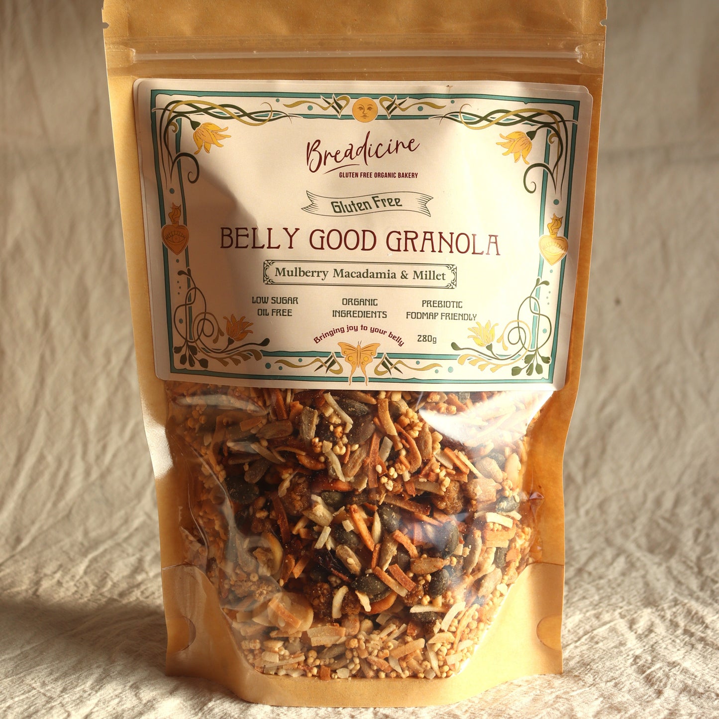MULBERRY & MACADAMIA GRANOLA (GF VEGAN FODMAP)