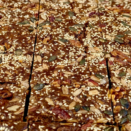 CARAMEL PECAN BLONDIE SLICE x 3 (GF VEGAN RSF)